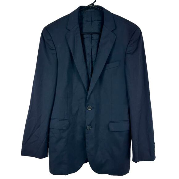 Boss Hugo Boss Navy Trabaldo Togna 1840 Super 120 Stretch Blazer Men's 36R EUC - Picture 1 of 9